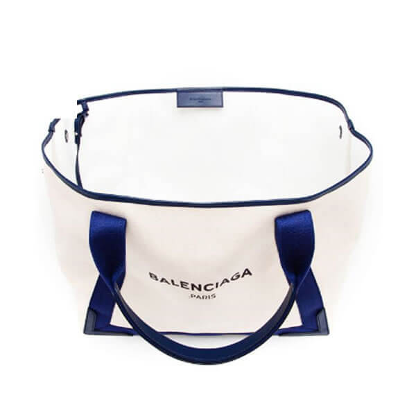 バレンシアガスーパーコピートートバッグ☆Large Canvas Logo Tote☆ NAVY CABAS B6787